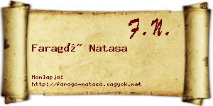 Faragó Natasa névjegykártya